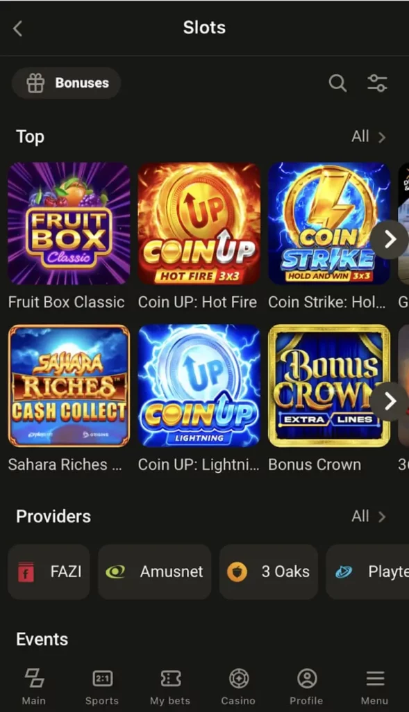 Parimatch App Slots Games