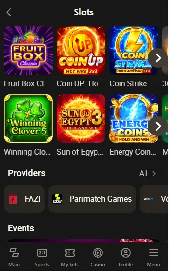 slots Parimatch app