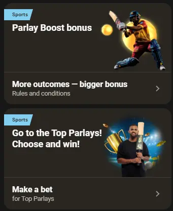 parlay boost bonus Parimatch mobile