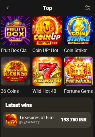  top slots Parimatch app