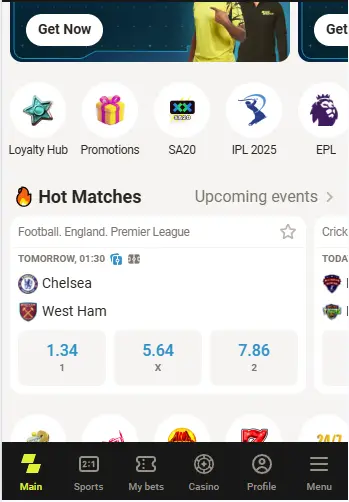 Parimatch mobile betting