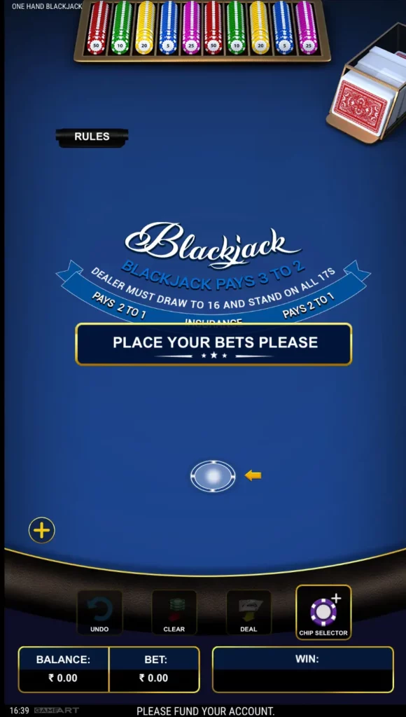 Play Blackjack at Parimatch India