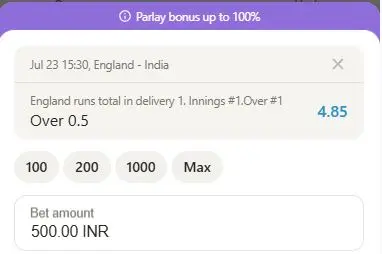 Parimatch app cricket betting