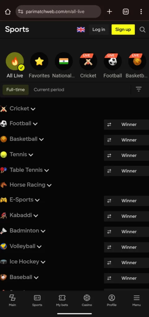 Parimatch Sports Betting